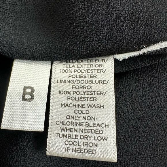 Loft Women's Size 6 Halter Strap Midi Dress Solid Black Racerback Minimalist LBD - Picture 6 of 8